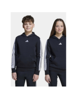 Sweat à capuche logo brodé noir enfant - Adidas