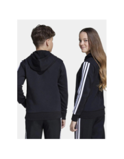 Sweat à capuche logo brodé noir enfant - Adidas