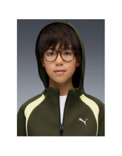 Veste de survêtement zipée à capuche evostripe vert enfant - Puma