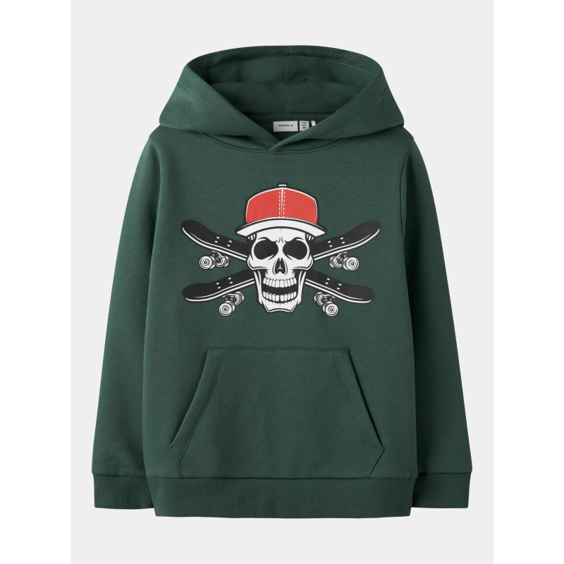 Sweat à capuche nole vert enfant - Name It