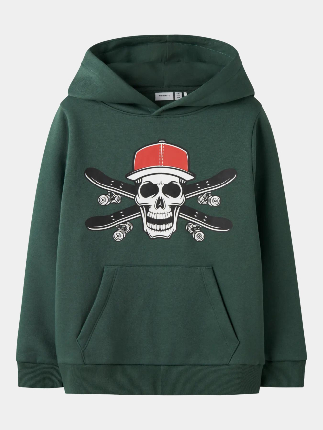 Sweat à capuche nole vert enfant - Name It