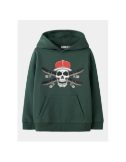 Sweat à capuche nole vert enfant - Name It