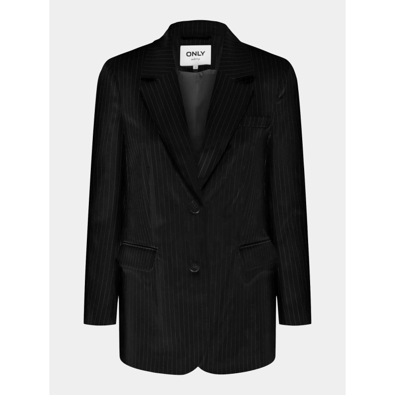Veste blazer rayée reina pinstripe noir femme - Only