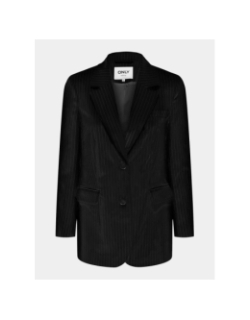 Veste blazer rayée reina pinstripe noir femme - Only