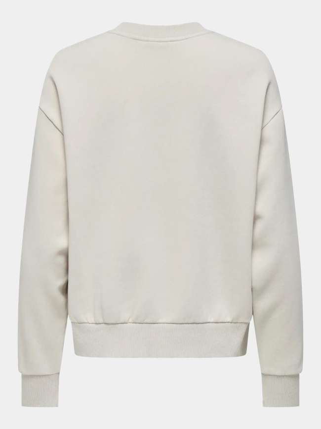 Sweat lucinda beige femme - Only