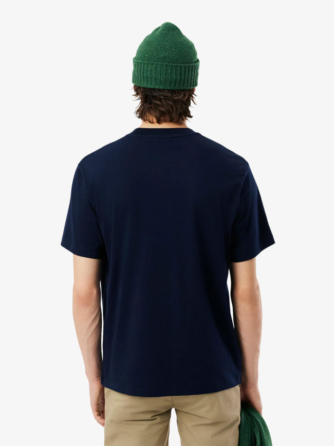 T-shirt urban uni bleu marine homme - Lacoste