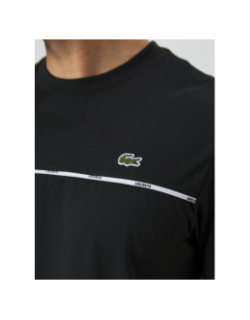 T-shirt à manches courtes tape noir homme - Lacoste