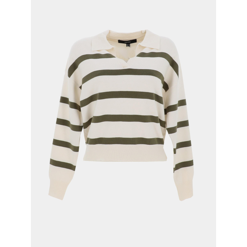 Pull rayé aria blanc vert femme - Vero Moda