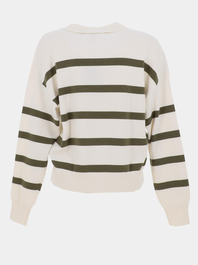 Pull rayé aria blanc vert femme - Vero Moda