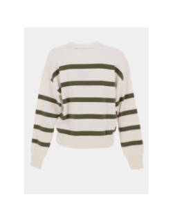 Pull rayé aria blanc vert femme - Vero Moda