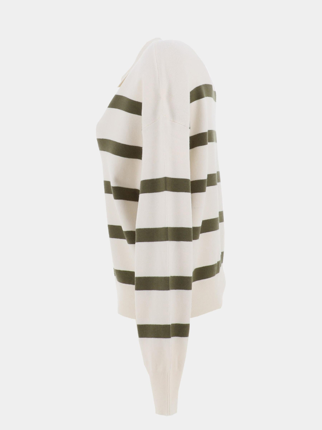 Pull rayé aria blanc vert femme - Vero Moda