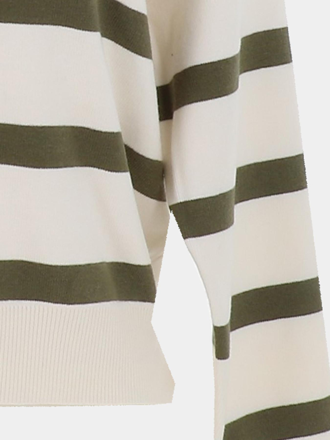 Pull rayé aria blanc vert femme - Vero Moda