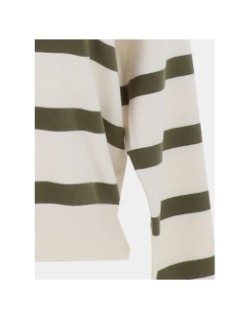 Pull rayé aria blanc vert femme - Vero Moda