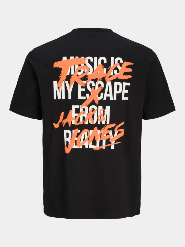 T-shirt trace music noir homme - Jack & Jones