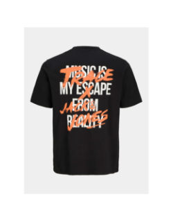 T-shirt trace music noir homme - Jack & Jones