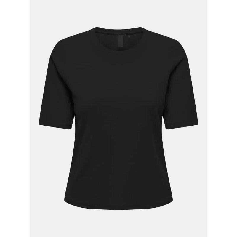 T-shirt côtelé regular seren noir femme - Only Play