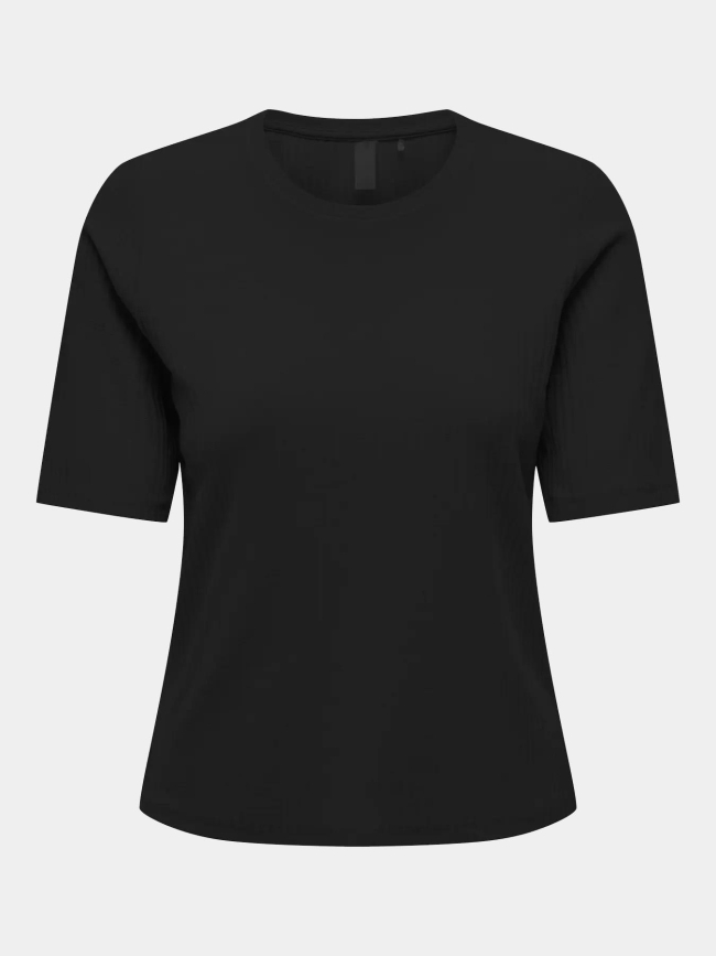 T-shirt côtelé regular seren noir femme - Only Play