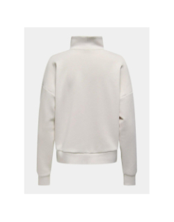 Sweat col zippé onplounge beige femme - Only Play