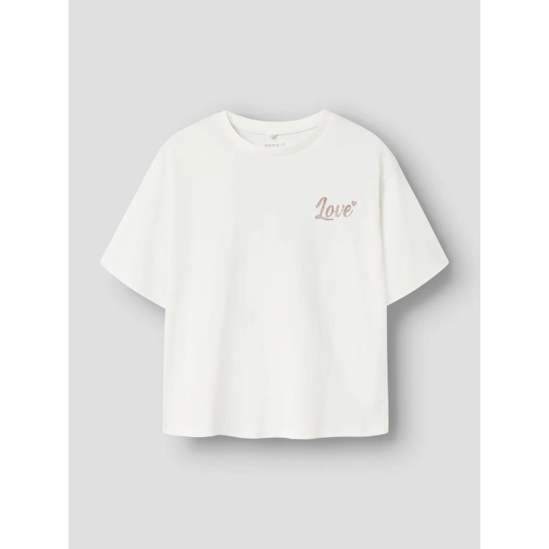T-shirt à manches courtes naomi blanc fille - Name It