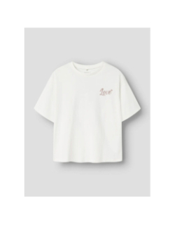 T-shirt à manches courtes naomi blanc fille - Name It
