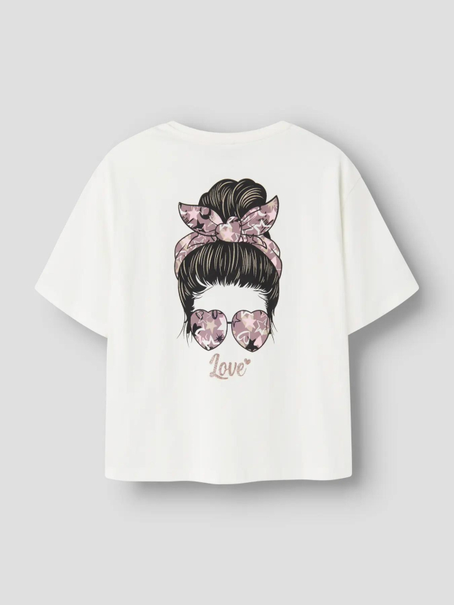 T-shirt à manches courtes naomi blanc fille - Name It
