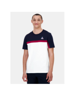 T-shirt tricolore n2 blanc bleu homme - Le Coq Sportif