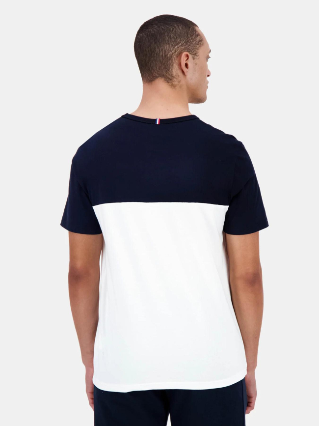 T-shirt tricolore n2 blanc bleu homme - Le Coq Sportif