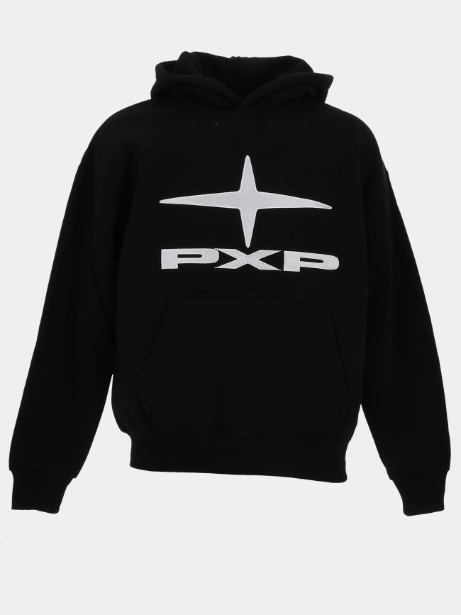 Sweat à capuche logo brodé noir homme - Project X Paris