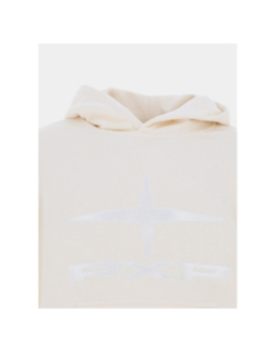 Sweat à capuche logo brodé polaris beige homme - Project X Paris