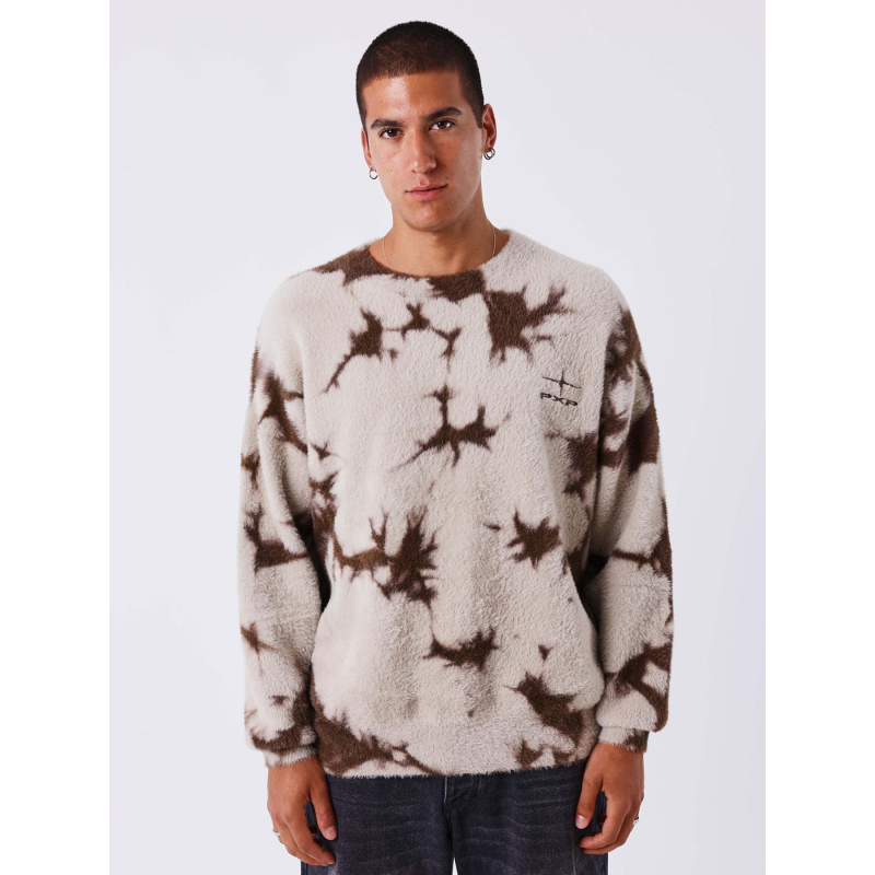 Pull chaud beige marron homme - Project X Paris