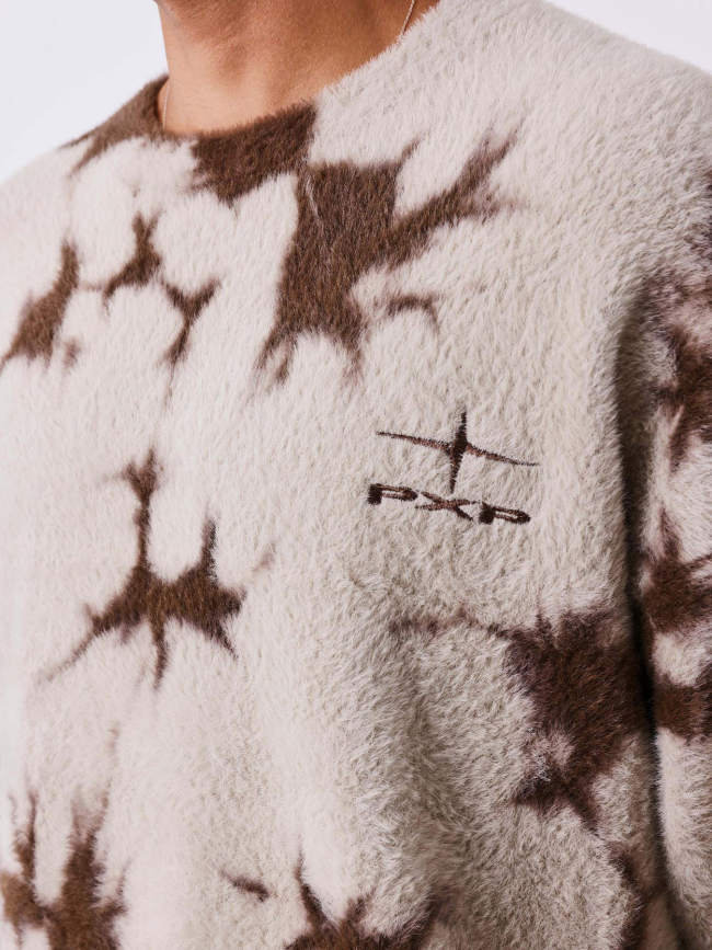 Pull chaud beige marron homme - Project X Paris