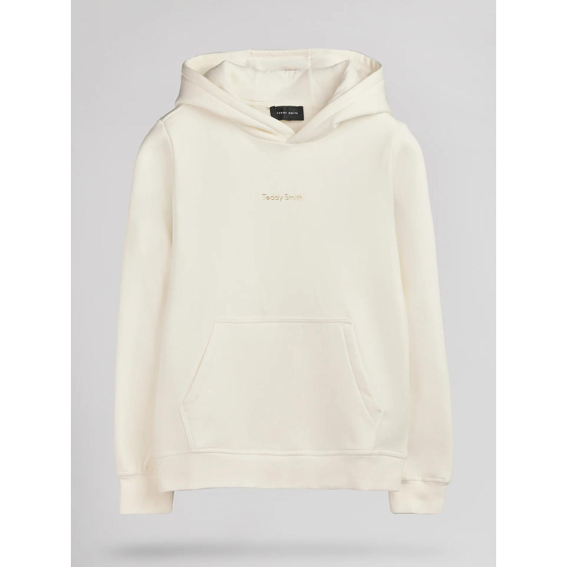 Sweat à capuche solene blanc écru fille - Teddy Smith