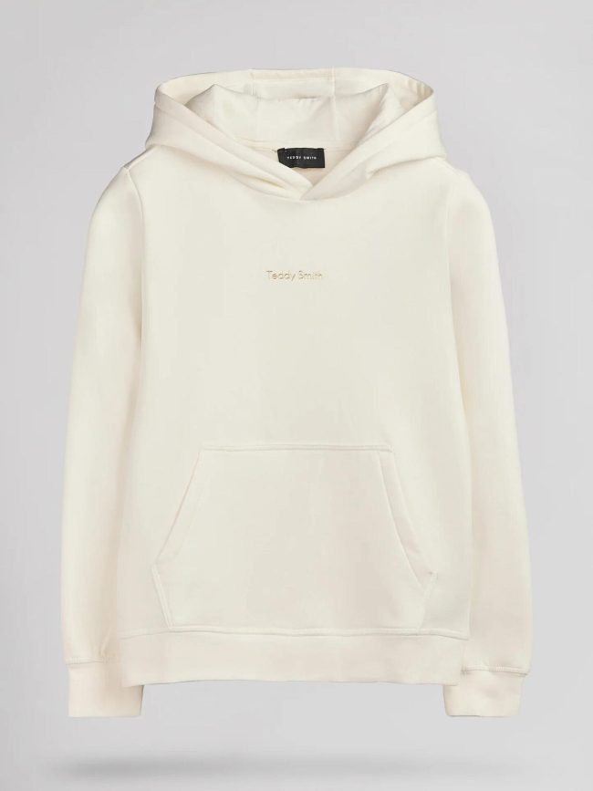 Sweat à capuche solene blanc écru fille - Teddy Smith