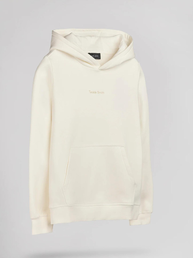 Sweat à capuche solene blanc écru fille - Teddy Smith