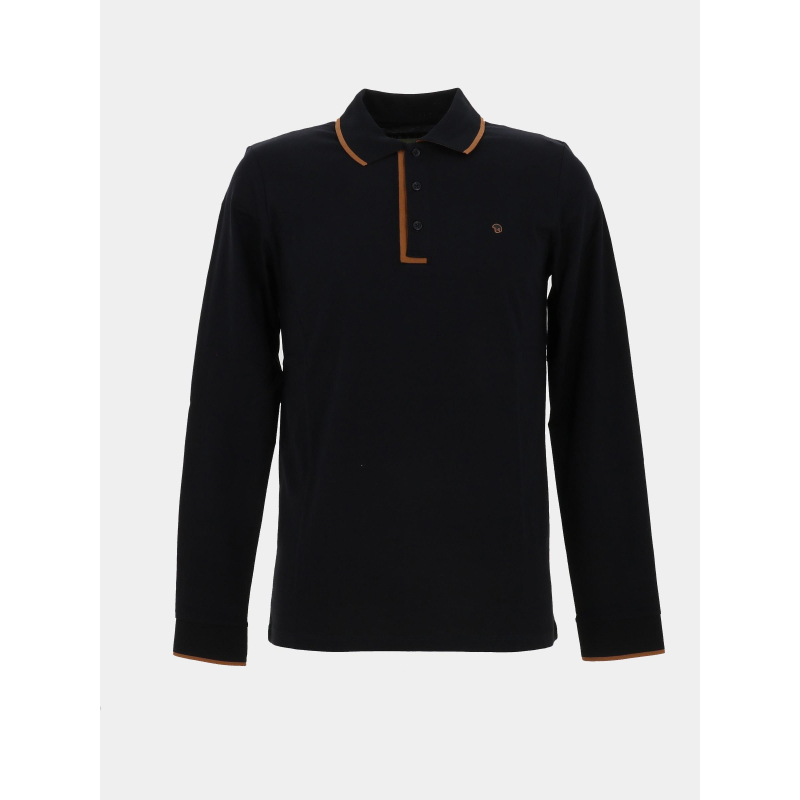 Polo manches longues gibson bleu marine homme - Benson & Cherry