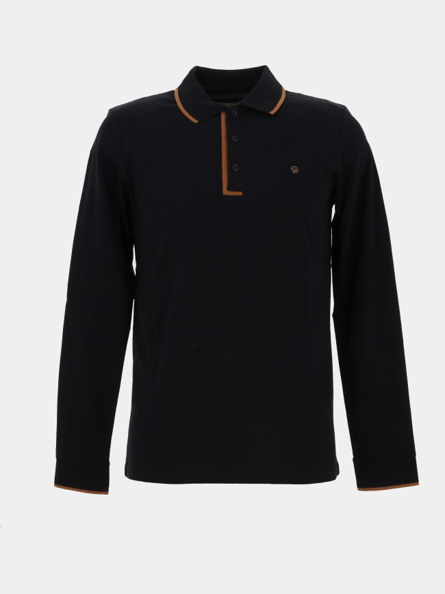 Polo manches longues gibson bleu marine homme - Benson & Cherry