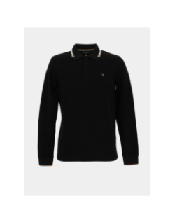 Polo manches longues gabin noir homme - Benson & Cherry