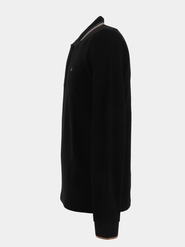 Polo manches longues gabin noir homme - Benson & Cherry