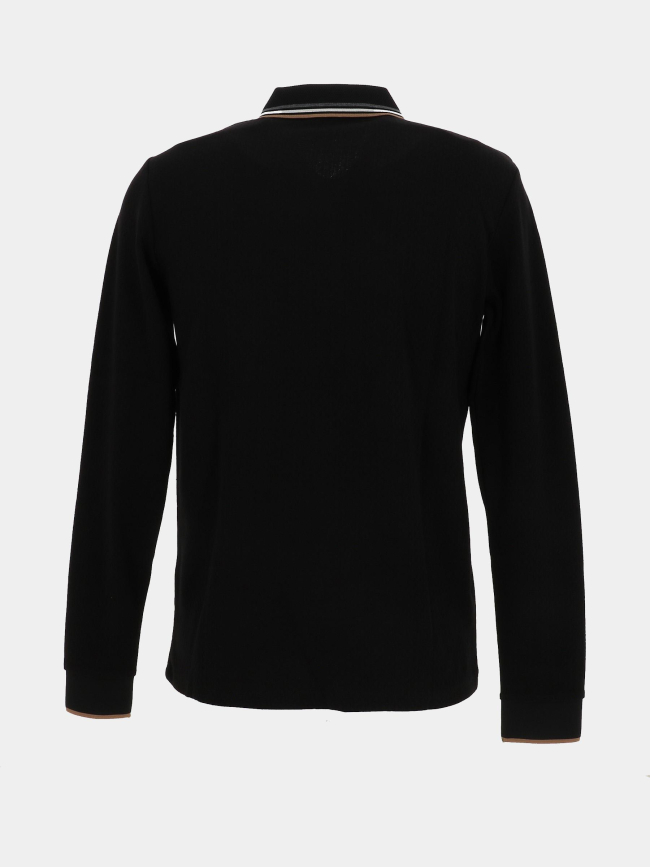 Polo manches longues gabin noir homme - Benson & Cherry