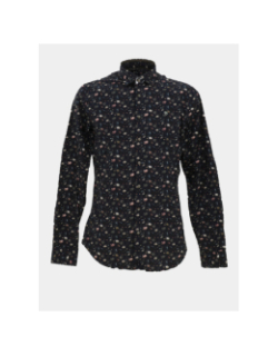 Chemise à fleurs lotus bleu marine homme - Benson & Cherry