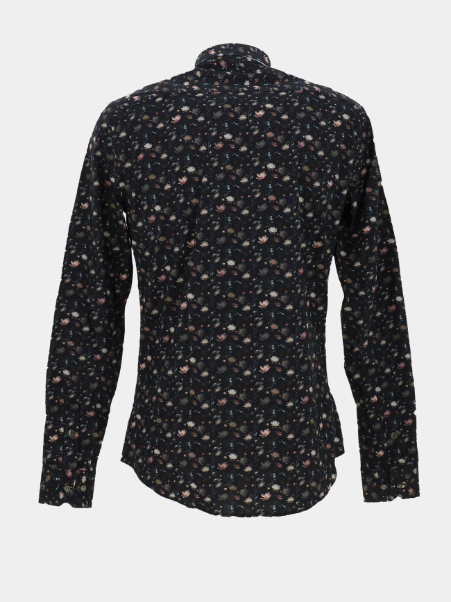 Chemise à fleurs lotus bleu marine homme - Benson & Cherry