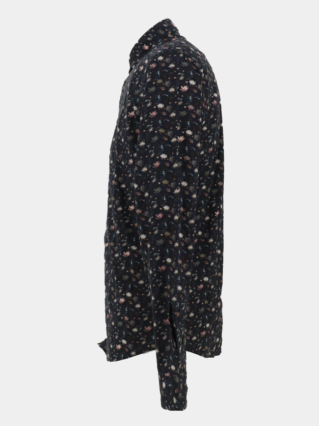 Chemise à fleurs lotus bleu marine homme - Benson & Cherry