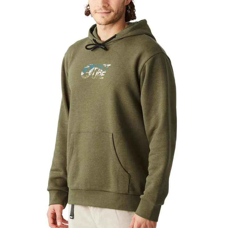 Sweat à capuche basement camo vert homme - Picture