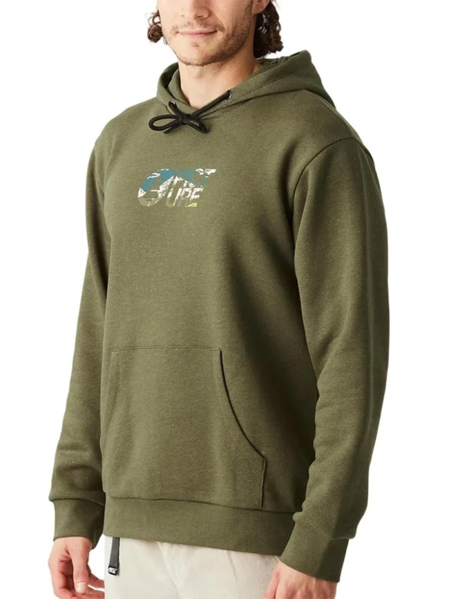Sweat à capuche basement camo vert homme - Picture