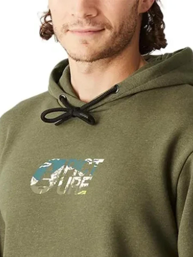 Sweat à capuche basement camo vert homme - Picture