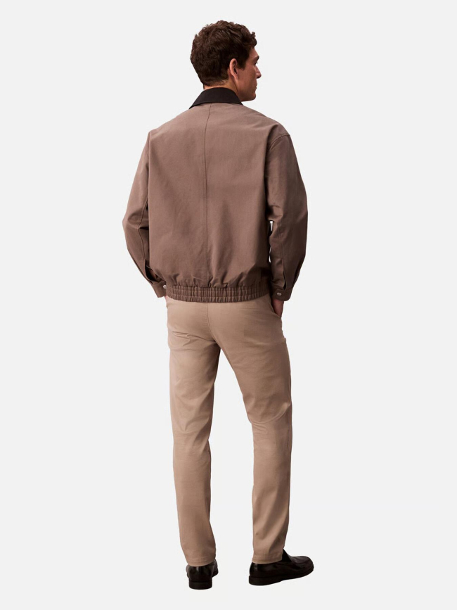 Pantalon chino slim stretch beige femme - Calvin Klein