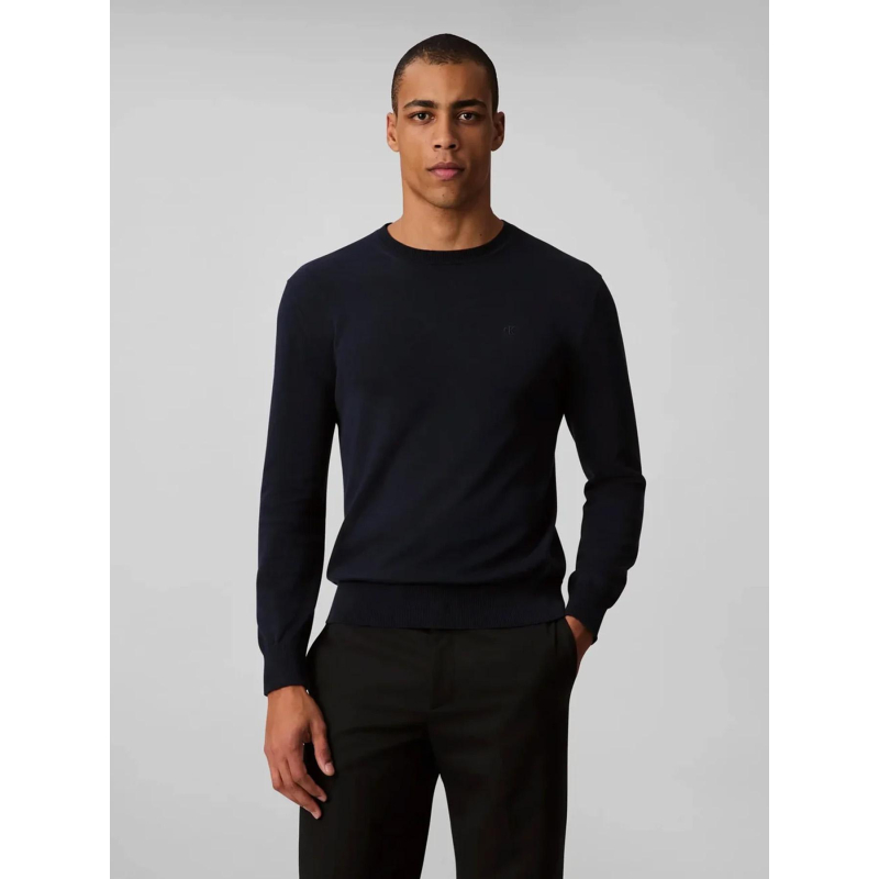 Pull supima bleu marine homme - Calvin Klein