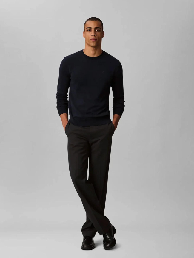 Pull supima bleu marine homme - Calvin Klein