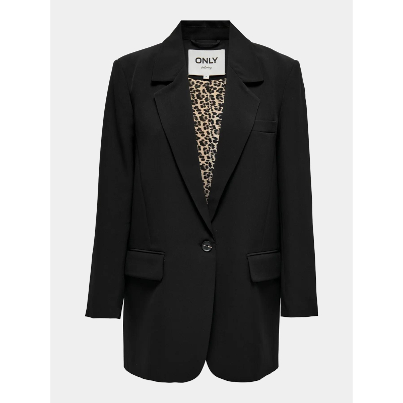 Veste blazer oversize lana berry noir femme - Only