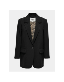 Veste blazer oversize lana berry noir femme - Only